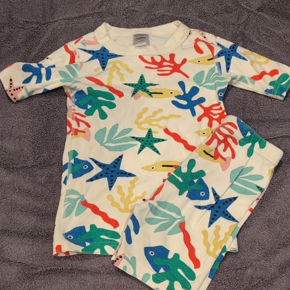 Hanna Andersson Multicolor Sea Life Pajama Set
